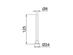 2er SET Distanzhalter Höhe 12,5cm Grau für DUOline Schienensystem