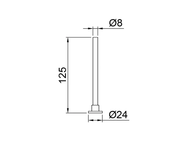 2er SET Distanzhalter Höhe 12,5cm Schwarz für DUOline Schienensystem