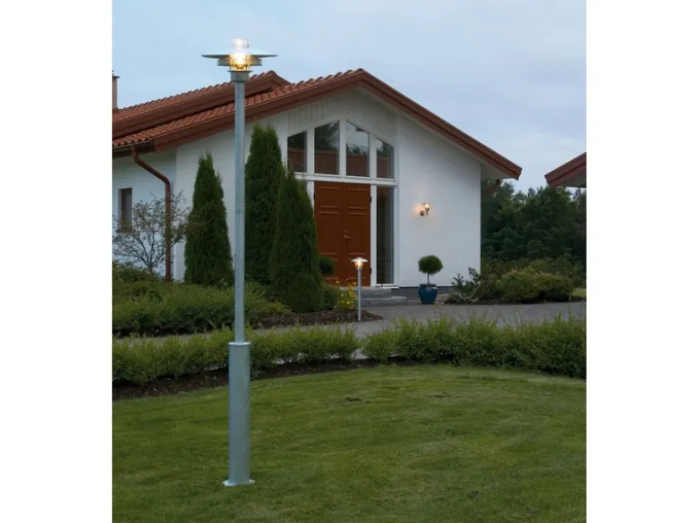 2er-Set elegante Wegeleuchte MODENA galv. Stahl, E27, Höhe 98 cm, IP23