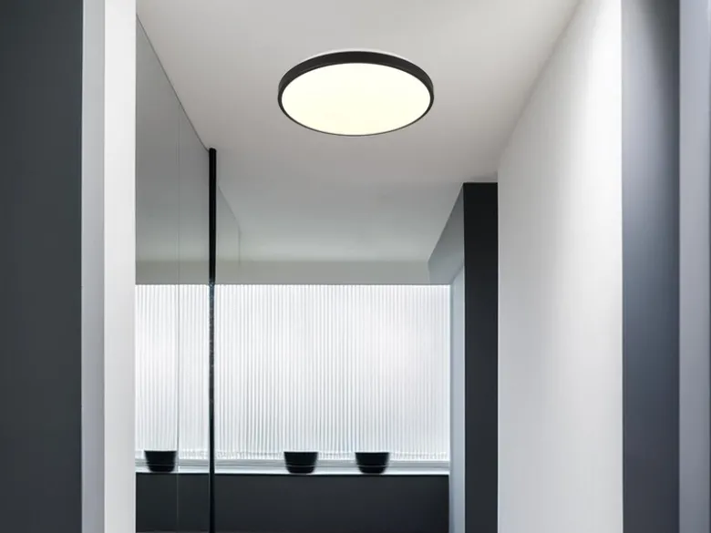 2er SET flache LED Innen Deckenlampen mit Bewegungsmelder Ø 38cm