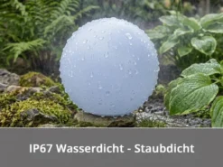 3er SET Garten Solarkugeln mit Fernbedienung dimmbar & RGBW Farbwechsel