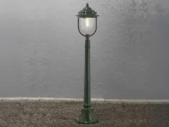 2er-Set grüne Wegeleuchten PARMA aus Aluminium, E27, IP43, H.: 118 cm