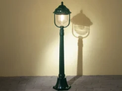 2er-Set grüne Wegeleuchten PARMA aus Aluminium, E27, IP43, H.: 118 cm