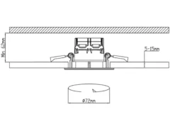 4er SET IP65 LED Deckeneinbaustrahler Schwarz rund, dimmbar, Ø 8,5cm