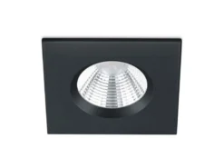 4er SET IP65 LED Deckeneinbaustrahler Schwarz eckig, dimmbar, 8,5cm