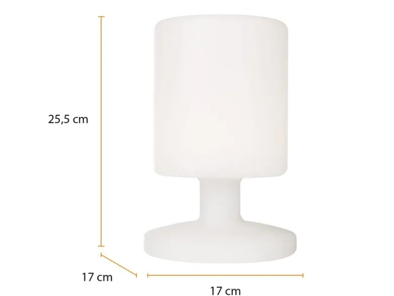 2er SET kleine Akku LED Tischleuchten Outdoor, dimmbar Höhe 25,5cm