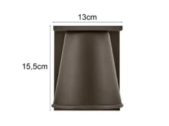 2er SET kleine LED Außenwandleuchten Bronzefarbig Salzluft resistent Höhe 15,5cm