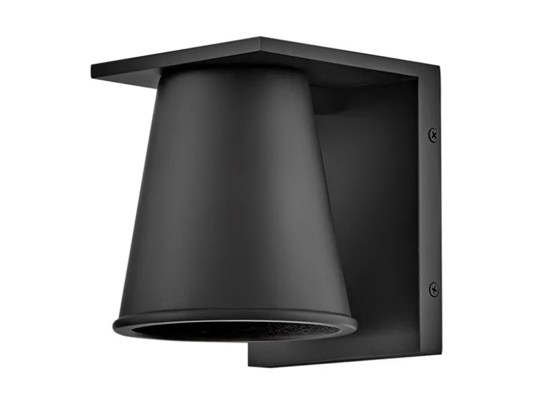 2er SET kleine LED Außenwandleuchten Schwarz, Salzluft resistent, Höhe 15,5cm