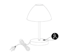 2-er SET kleine LED Tischlampen dimmbar, Messing mit Glasschirm Weiß, Höhe 24cm