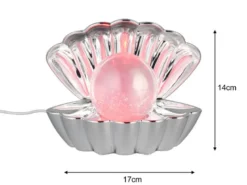 2er SET kleine USB Muschel Tischlampen mit RGB Beleuchtung, Höhe 14cm