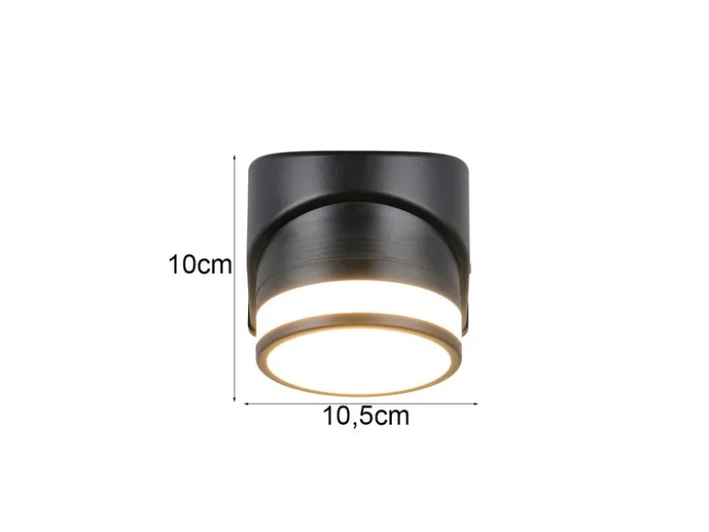 2er Set LED Außenwandleuchte Downlight in Schwarz, Höhe 10cm