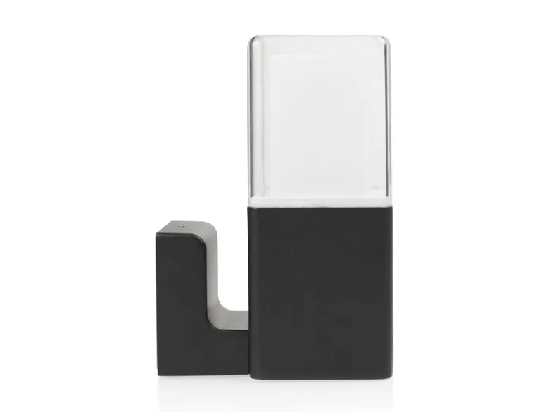 2er Set LED Außenwandleuchten aus Aluminium in Schwarz Up Light, Höhe 20cm