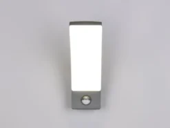 2er Set LED Außenwandleuchten mit Bewegungsmelder in Anthrazit, Höhe 22,5cm