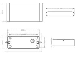 2er SET LED Außenwandleuchten Up and Down Light Anthrazit, Breite 17,5cm
