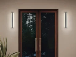 2er-Set LED Außenwandleuchten Up and Down Lichteffekt, Anthrazit 60cm lang