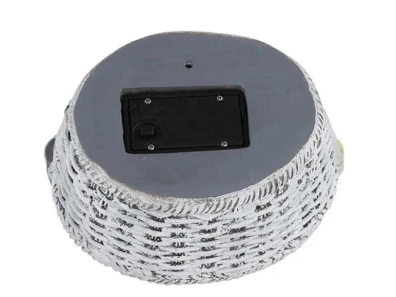 2er Set LED Deko Solarleuchten Hund und Blumen im Korb, Höhe 13,5cm