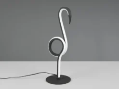 2er SET LED Deko Tischlampen Schwarz mit Schnurschalter, Höhe 35cm