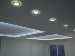 3er SET LED Einbaustrahler ARGUS Chrom mit Fernbedienung dimmbar & RGBW, Ø 8cm