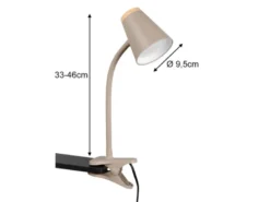 2er SET LED Klemmleuchten Beige flexibel biegsam, Höhe 33cm