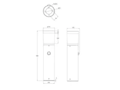 2er Set LED Pollerleuchten mit Bewegungsmelder zur Reihenschaltung, Höhe 50cm