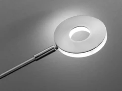 2er SET LED Schreibtischlampen Silber mit Dimmer, Höhe 60cm