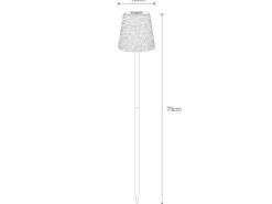 2er Set LED Solar Erdspießleuchten mit Dekorstanzungen in Silber-Blau, Höhe 70cm