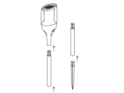 2er Set LED Solarfackeln mit Flammeneffekt, Höhe verlängerbar bis 64,5cm