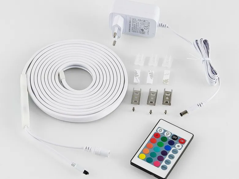 2er Set LED Streifen mit Fernbedienung, RGB Farbwechsler & Dimmer - 3 Meter