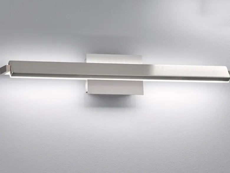 2er SET LED Wandlampen Silber schwenkbar & dimmbar, Breite 60cm