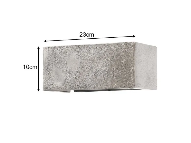 2er SET LED Wandleuchten Up Down, Silber Antik, verstellbares Licht, Breite 23cm