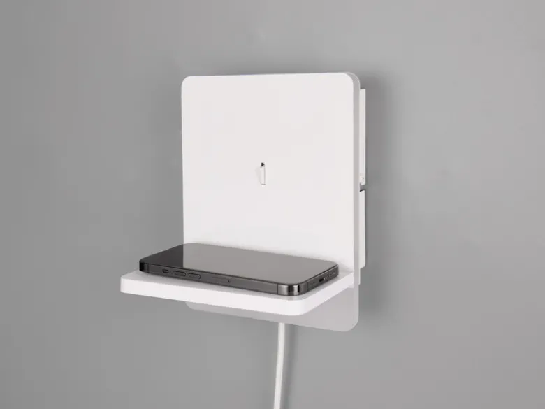 2er Set LED Wandleuchten Weiß mit Stecker, Schalter & Ladefunktion, Höhe 20cm