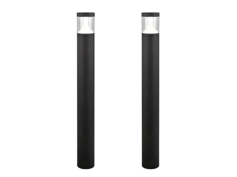 2er Set LED Wegeleuchten Anthrazit zur Reihenschaltung geeignet, Höhe 100cm
