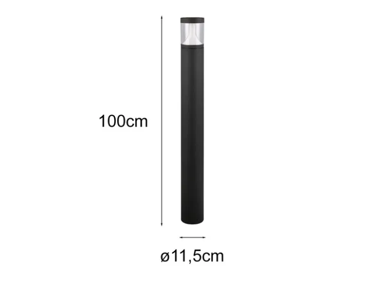 2er Set LED Wegeleuchten Anthrazit zur Reihenschaltung geeignet, Höhe 100cm