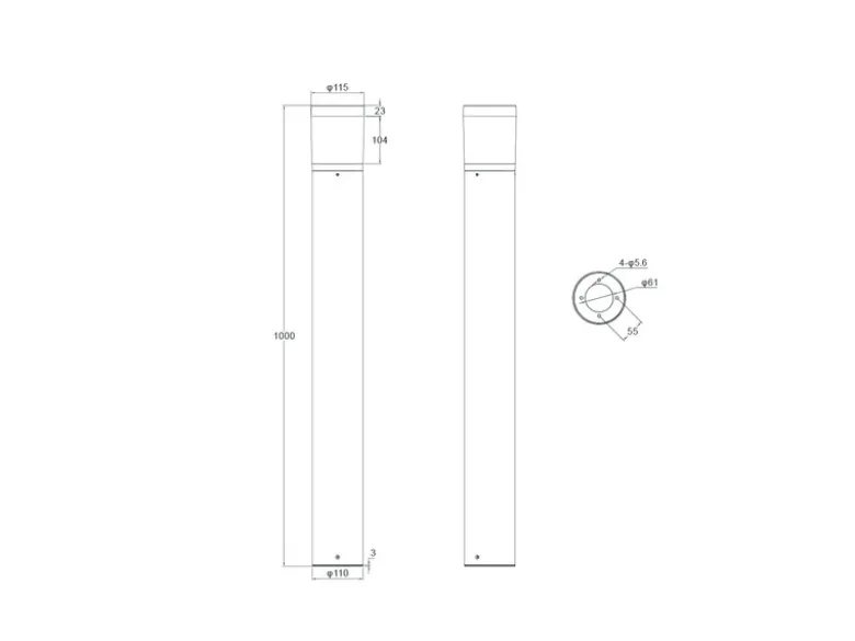 2er Set LED Wegeleuchten Anthrazit zur Reihenschaltung geeignet, Höhe 100cm