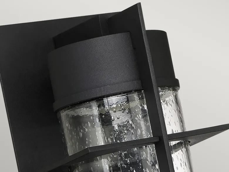 2er Set Moderne LED Außenwandleuchten aus Aluminium, Höhe 41cm