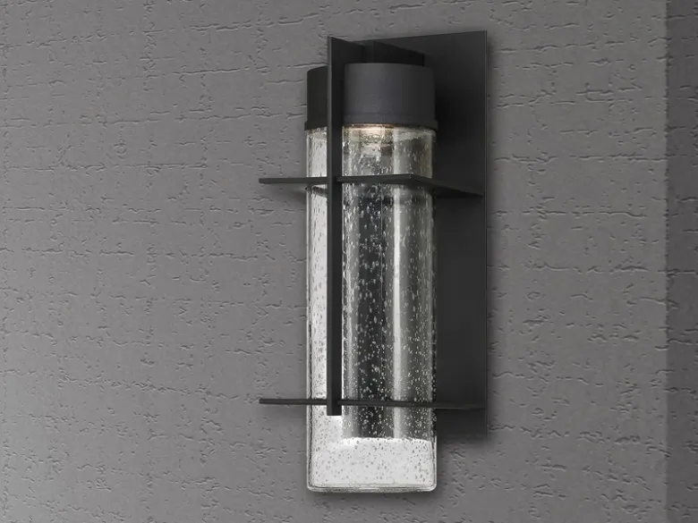 2er Set Moderne LED Außenwandleuchten aus Aluminium, Höhe 41cm