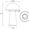 2er SET Outdoor Akku LED Tischleuchten Touch Dimmer Grün Höhe 21cm