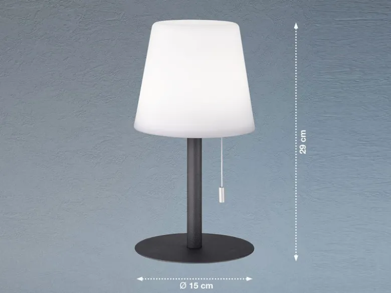 2er SET Outdoor Akku Tischlampen ohne Kabel mit RGB Farbwechsel H: 29cm