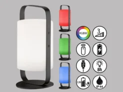 2er SET Outdoor Akku Tischlampen mit Fernbedienung & RGB, Höhe 25cm