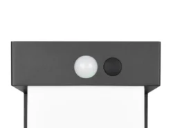 2er SET Pollerleuchten mit Solar und Strom, Hybrid mit Bewegungsmelder H: 50cm