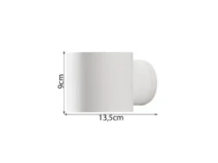 2er-Set Runde Wandleuchten MODENA weiß, Up-/Down-Light, GU9, Höhe 9 cm, IP44