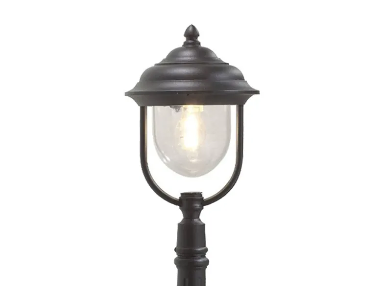 2er-Set schwarze Wegeleuchten PARMA aus Aluminium, E27, IP43, H.: 118 cm