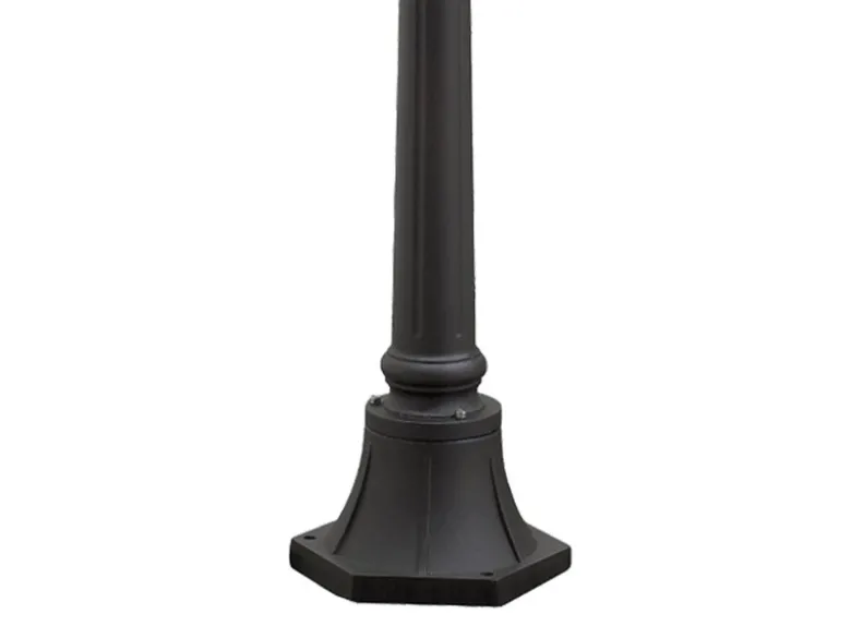 2er-Set schwarze Wegeleuchten PARMA aus Aluminium, E27, IP43, H.: 118 cm