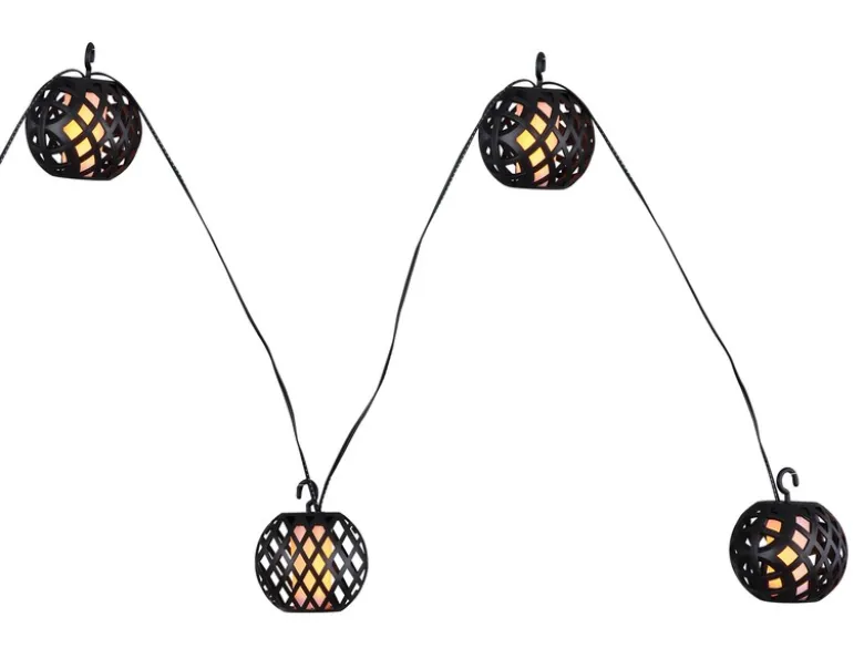 2er Set Solarbetriebene LED Outdoor Lichterketten mit 8 Kugeln, Länge 4,1 Meter