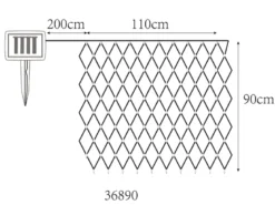 2er Set Solarbetriebenes LED Outdoor Lichternetz mit 100 LEDs, 90 x 110cm