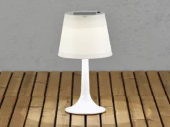 2er-Set Solar High Power LED-Tischlampe ASSISI, IP44, weiß, Höhe 36 cm
