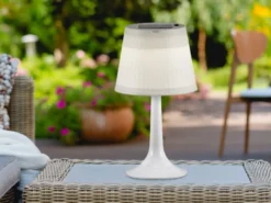 2er-Set Solar High Power LED-Tischlampe ASSISI, IP44, weiß, Höhe 36 cm
