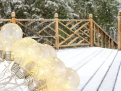 2er Set Solar LED Outdoor Lichterkette mit 10 Glühbirnen, 2 Lichtmodi, 3,8 Meter