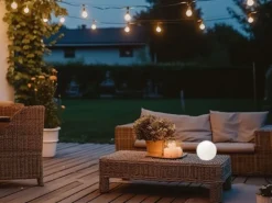 2er SET Solar Outdoor Kugelleuchten Ø 18cm mit RGB Farbwechsel