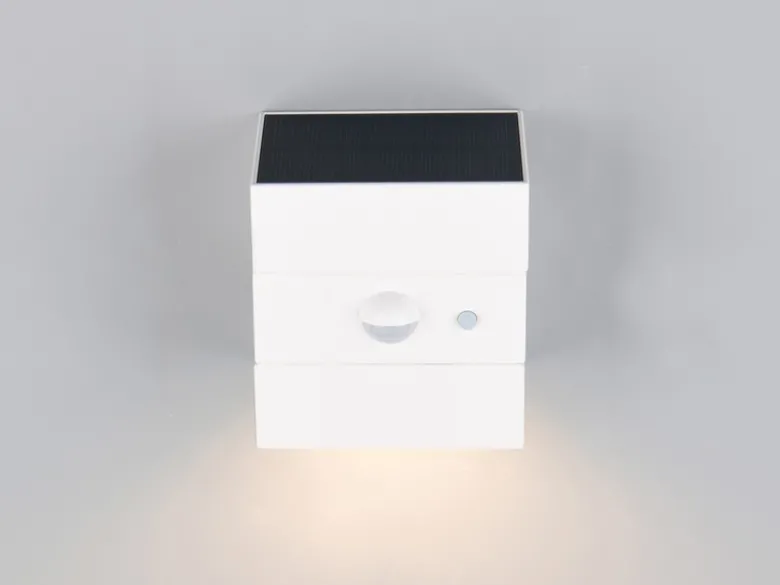 2er Set Solar Wandleuchte außen mit Bewegungsmelder, Licht drehbar, IP65, B: 9cm